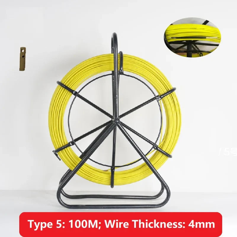 4/5/7mm Wire Cable Running Puller Rod Set Cable Pulling Tool with Stand for Electrical Wiring Construction Wire Threader