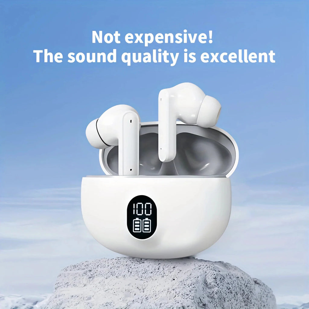 TWS Wireless Bluetooth Earphone Transparent HIFI Headphones LED Power Digital Display Stereo Sound Earphones 895B
