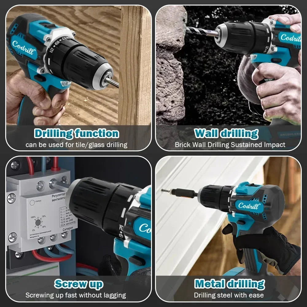 Makita DDF487 Cordless Driver Drill Brushless Electric Impact Screwdriver 18V Rechargeable Power Tool Original Makita