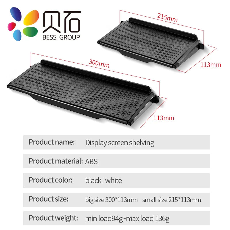 Adjustable TV Screen Top Shelf Display Shelf Computer Monitor Riser Desktop Stand TV Rack TV Top Monitors Simple Bracket