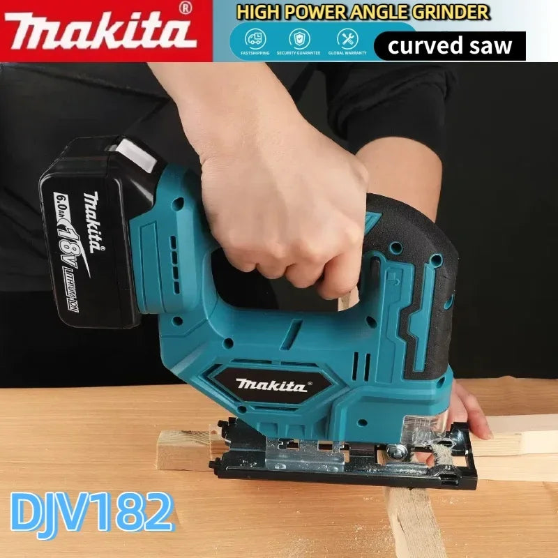 Makita DJV182Z Cordless Jigsaw:18V,300W,0-2700rpm,Stroke,±45° Cutting Angle,For Wood/Plastic/Metal Cutting Jobs