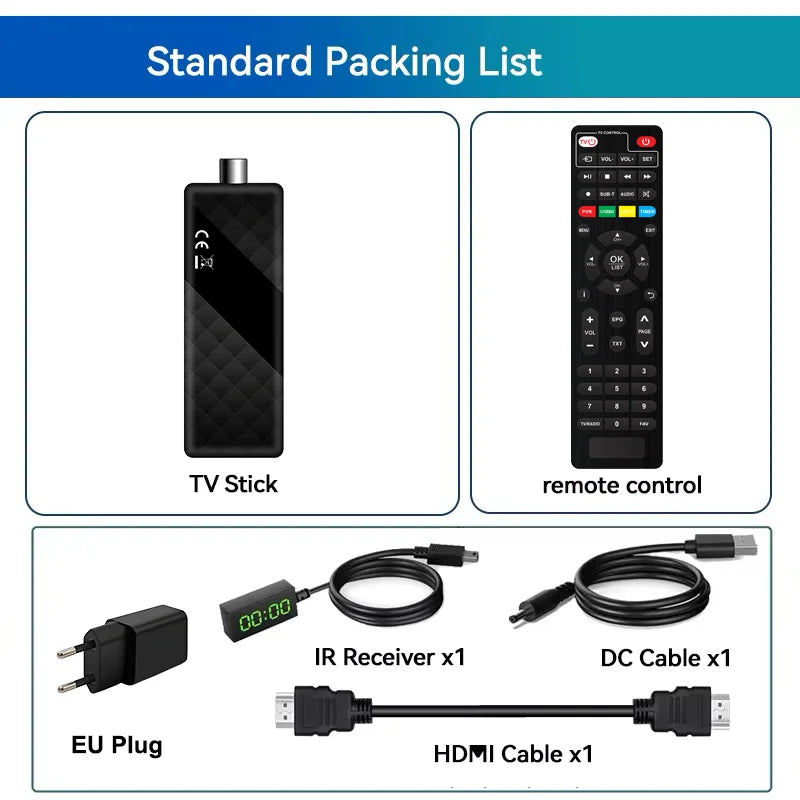 Dluxury U3mini DVB T2 DVB C Digital TV Decoder HD Free TV Channels 7Days EPG TV Tuner for Spain France Itlay Columbia ect