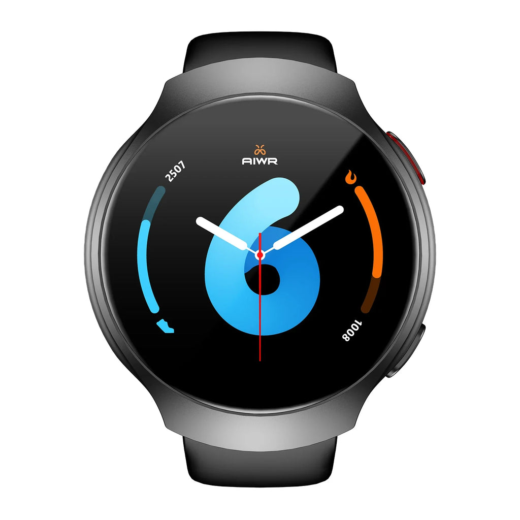 AIWR Orbit Smart Watch, GPS, 1.43'' AMOLED, AI Watch Faces ChatGPT, ENC Call, Heart Rate Monitor 5ATM Waterproof for Android iOS