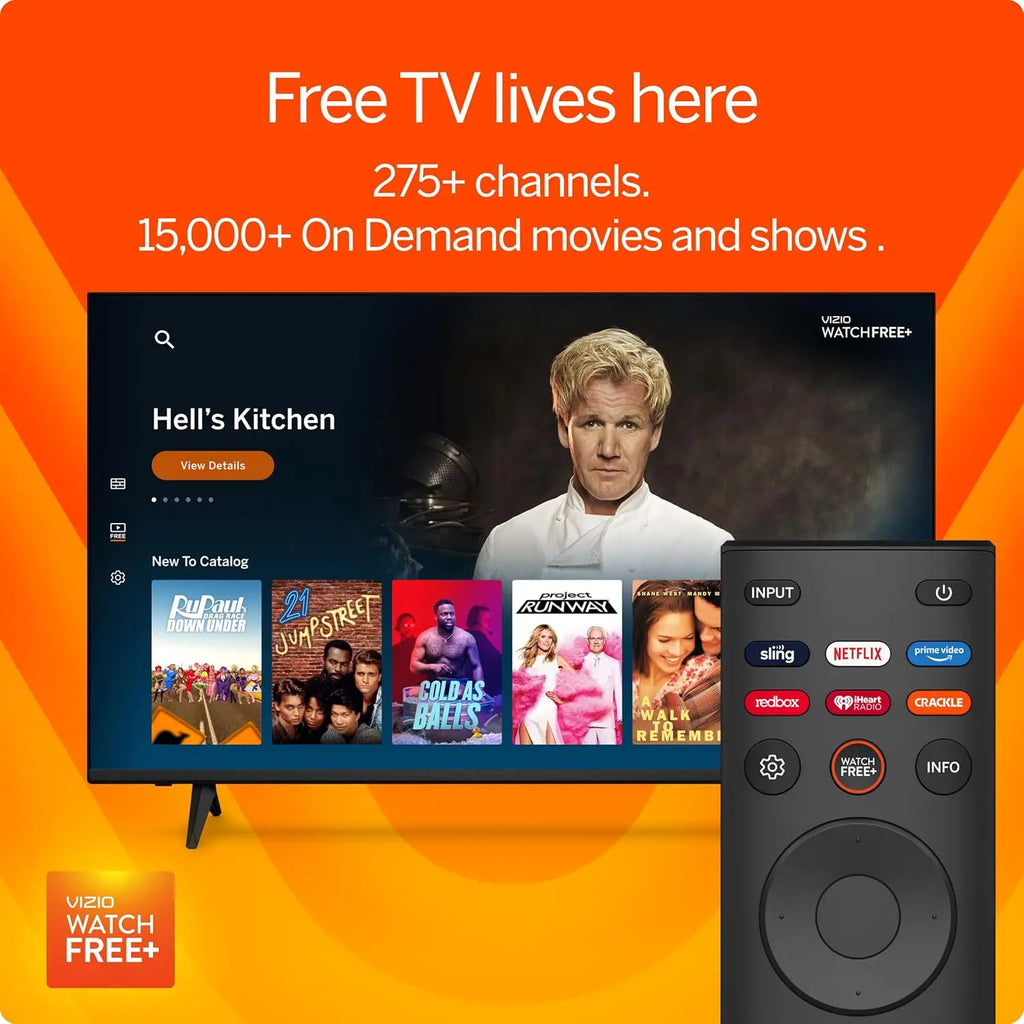 32-Inch HD 720p Smart LED TV with WiFi, Renewed for Quality