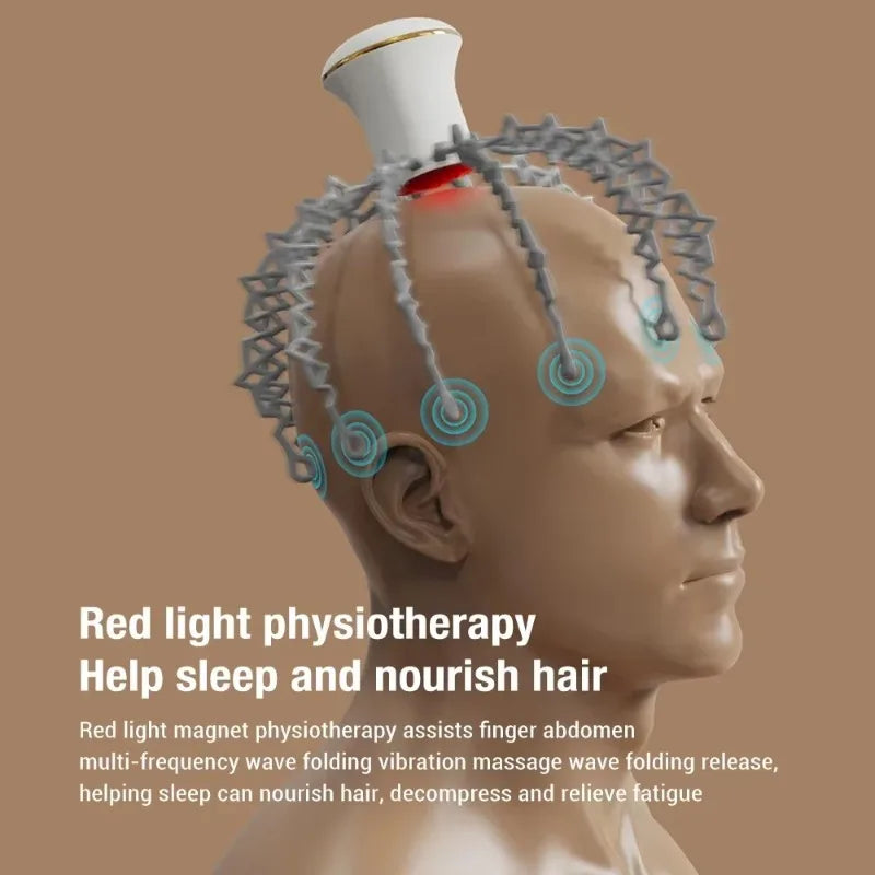 12 Claw Octopus Electric Head Massager Therapeutic Head Scratcher Relief Stress Relief Fatigue Blood Circulation Hair Massage