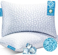 Cooling Memory Foam Pillow 2-Pack, Adjustable Firmness for Hot Sleepers, Queen Size with Breathable Cover