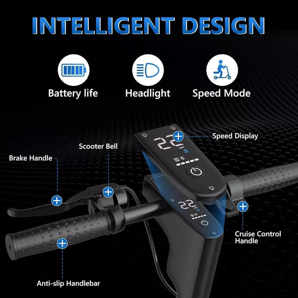 AOVOPRO ESMAX Electric Scooter 500W 22mph Adult APP Smart Scooter 28miles Shock-absorbing Anti-skid Folding Electric Scooter