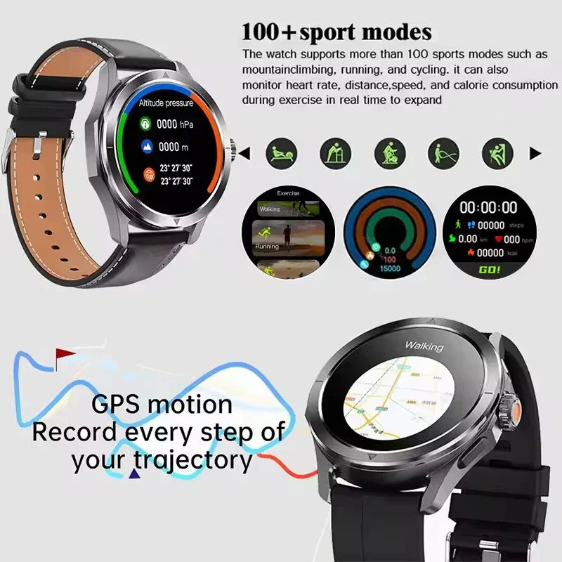 2025 New S4 Ultra Smart Watch Men Blood Oxygen Heart rate Compass Waterproof NFC GPS Tracking Bluetooth Call Sport Smartwatch