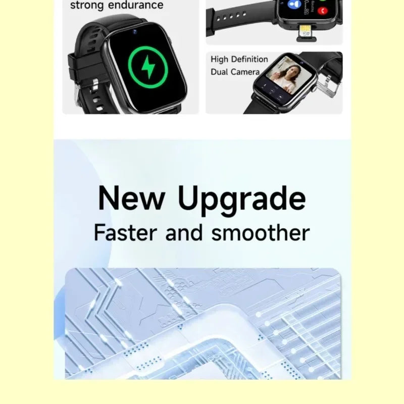 New 4G 5G Full Network SIM Card Smartwatch I1  with HD Camera Wifi NFC GPS Rugged Google Play Sport Android Men Women Smartwatch