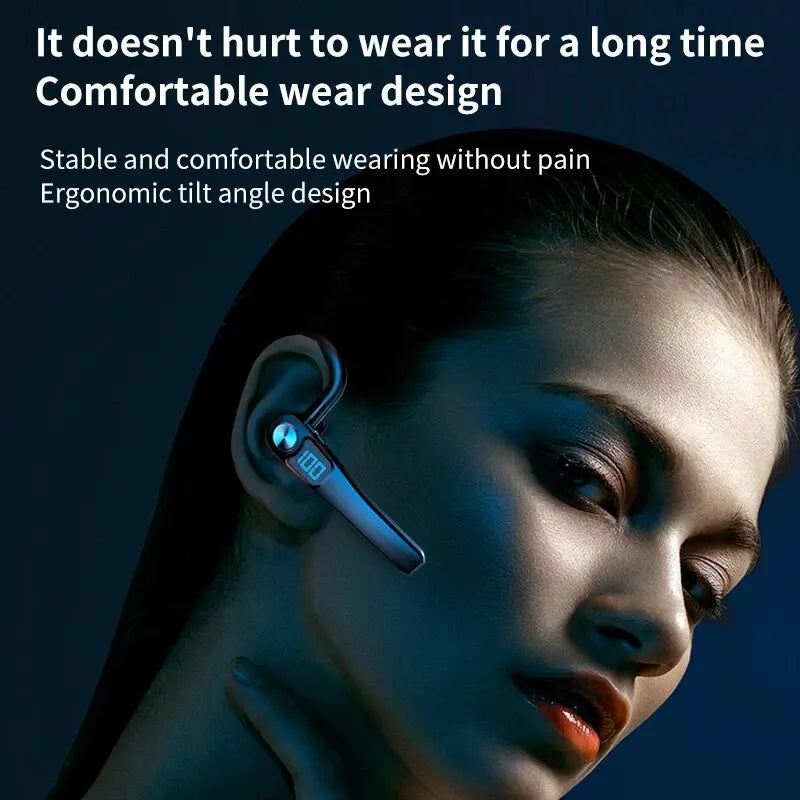 Wireless Headphones With Microphone Bluetooth Earphones ENC Noise Cancelling Hands-free Headset Busines Auriculares Driving