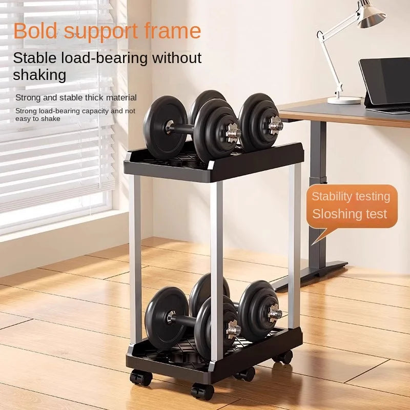 Mobile CPU Stand with 4/6 wheel Computer Host Bracket Double-Layer For Home Office Floor Mobile A4 Printer Integrated Shelf