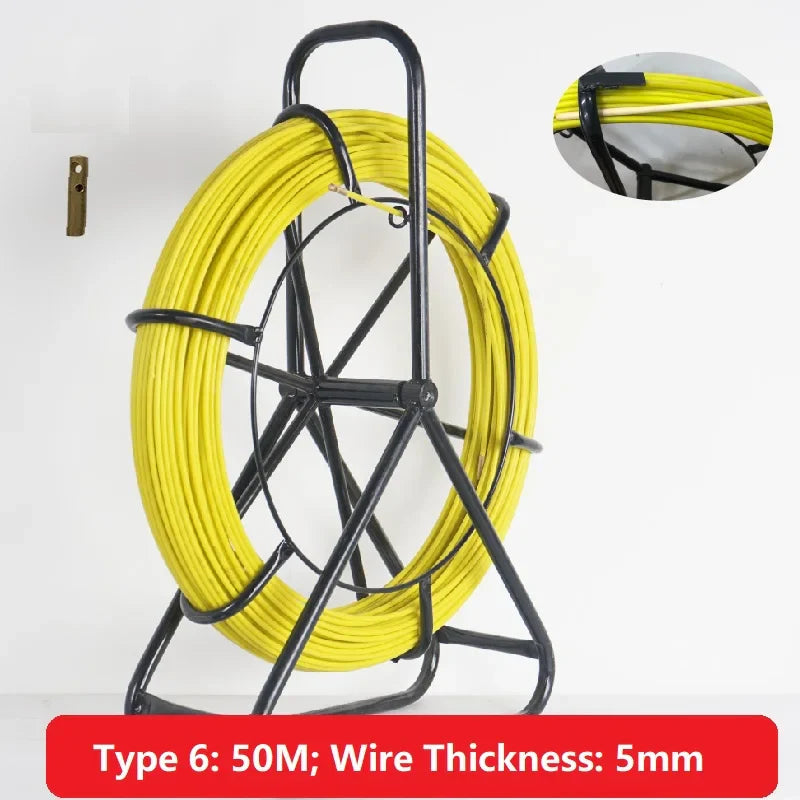 4/5/7mm Wire Cable Running Puller Rod Set Cable Pulling Tool with Stand for Electrical Wiring Construction Wire Threader