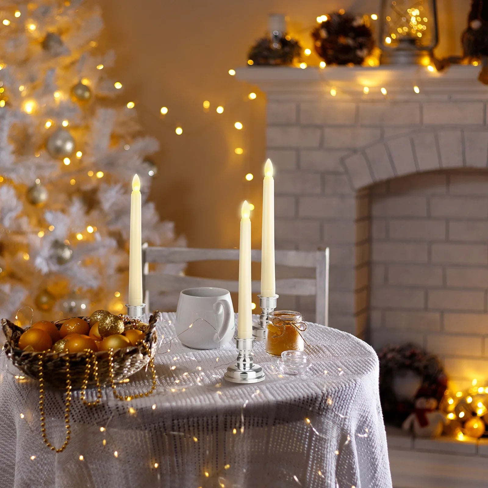 280hours Light Time LED Candle With Remote Flameless Electronic Taper Candle Light for Party Wedding Home Decor Flashing Lamp