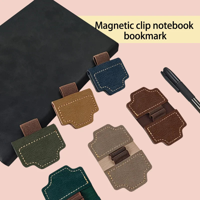 High appearance magnetic bookmark, creative and fresh, student double-sided magnetic bookmark with pen clip