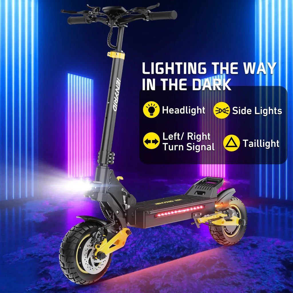 IENYRID ES1 Electric Scooter Foldable 2400W Dual Motor 48V20.8Ah Lithium Battery E-Scooter 10-inch Tires Adult City E-Scooter