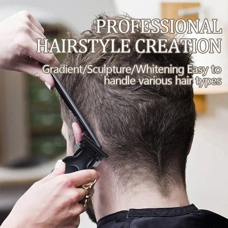 Kemei Electric Cordless Hair Trimmer KM-2299 with Base Electric Oil Head Thruster Carving Clippers Finish Hair Cutting Machine