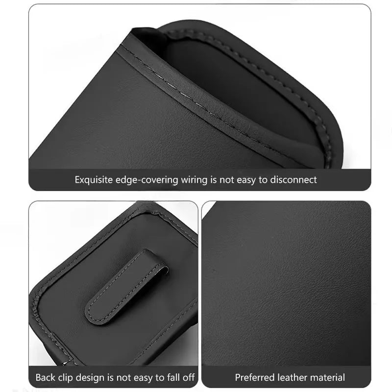 Kcimo PU Leather Car Door Cup Holder Box Back Clip Design Drink Rack Storage Bin Universal Car Seat Back Water Cup Box Organizer