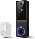 Wireless Video Doorbell Camera with Cloud Storage, Night Vision, Real-Time Alerts for Home Security