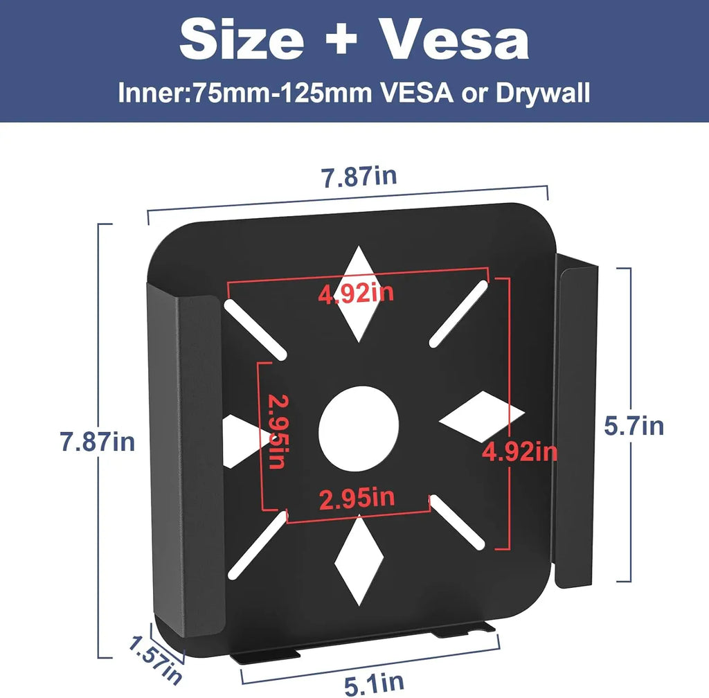 Aluminum Alloy Desktop Bracket for Mac Mini Protective Case Cooling Vertical Stand Holder Wall Mounted/Table Bottom Stander