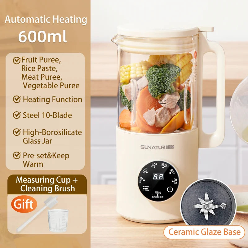 SUNATUR 2025 New Mini Blender Multifunctional Soy Milk Maker Automatic Home Use Philippines