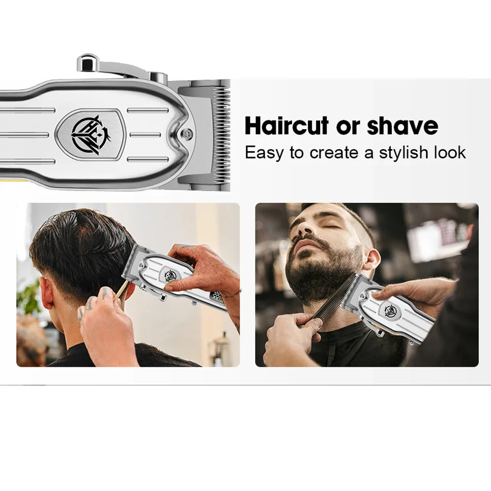 hiena Hair Clipper Barber Professional Cordless Trimmer Magnetic Motor Mower Men Hair Cutter 9000 RPM Hair Cutting Machine