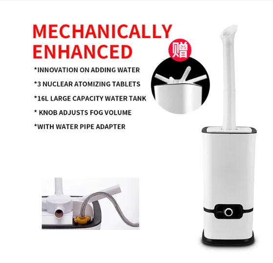 16L 100-240V Industrial Air Ultrasonic Humidifier Mute Commercial Supermarket Vegetables Mist Maker Fogg Makerувлажнители воздух