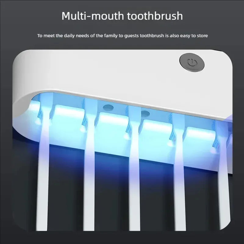 Wireless Charging UV Toothbrush Disinfector Non Perforated Toothbrush Holder Toothbrush Disinfector Storage Rack
