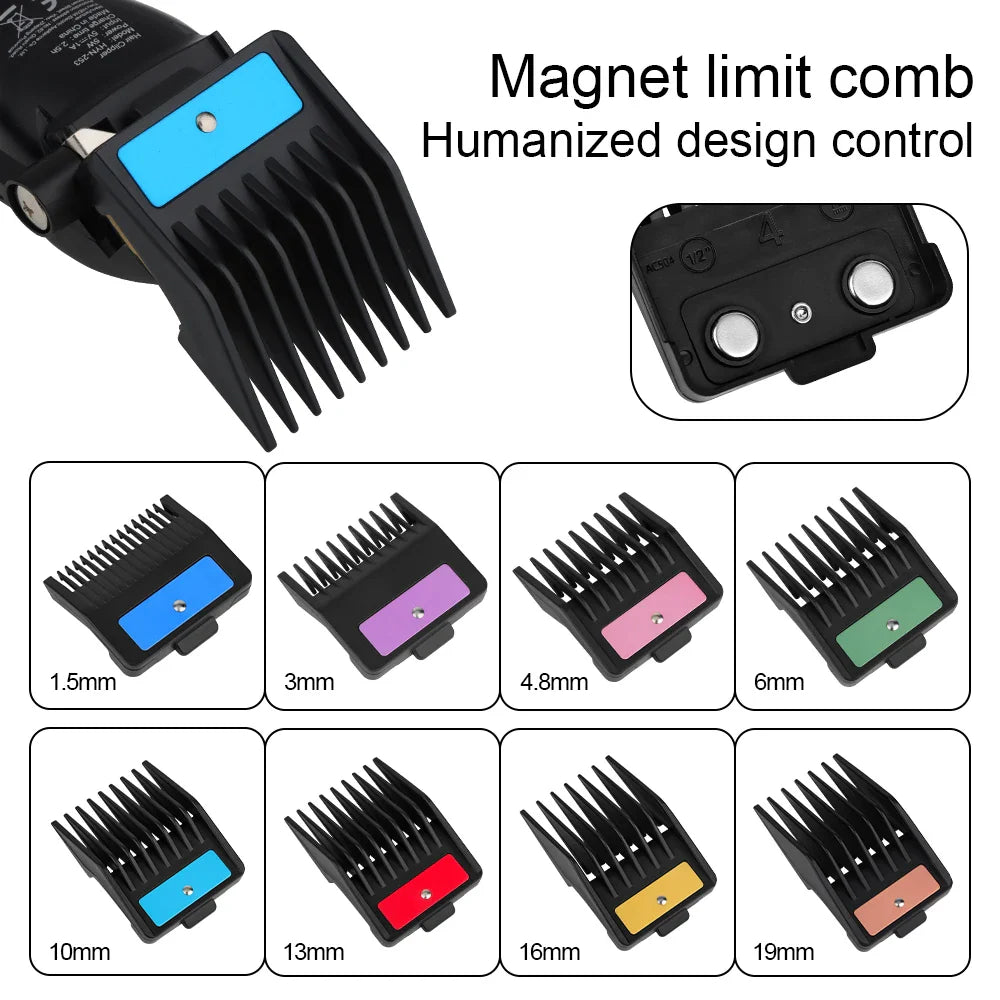 New Version Clipper Guards Set Compatible with Most Wahl Clippers with Holder Clipper Professional Hair Clipper Combs Guides