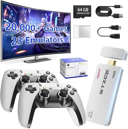 M15 Retro Mini Retro Game Console 2.4G Wireless Dual Controller TV Game Stick 64GB 20000 Classical Games Retro Game Family Gift