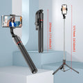Roreta 1.7M Selfie Stick Wireless Tripod Stand with Bluetooth Remote Extendable Tripod for Mobile Phone Tlktok Live Streaming