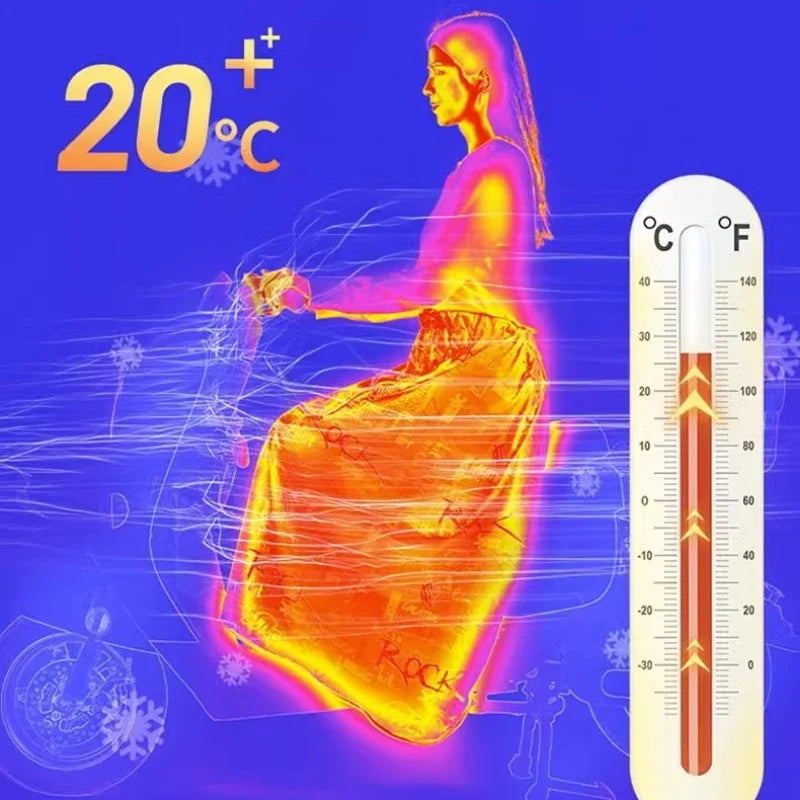 Winter Motorcycle Apron Waterproof Knee Pad Warm Blanket Windproof Quilt Plus Velvet Thickened Windproof Skirt Warm Knee Cover