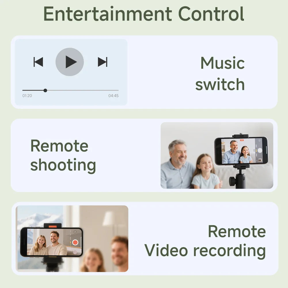 Office Portable Blue Tooth Remote Control Swipe Short Videos Mini Keypad Dual Button E-book Page Turner For Tablet Mobile Phone