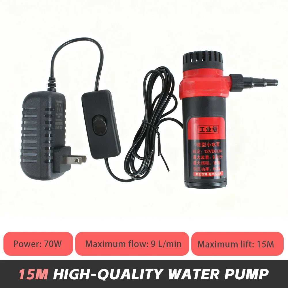12V Submersible Electric Water Pump High Pressure Water Pump Lift 10M/15M/20M Water Pumping Station Micro Submersible Motor