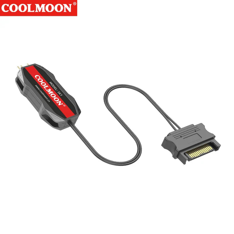3 in 1/2 in 1 ARGB Controller Cable 5V 3 Pin 3Pin To SATA LED Color Intelligent Fan Controller HUB Adapter RGB Remote Controller
