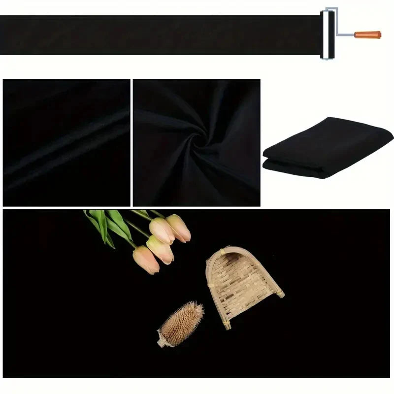 Portable black background fabric, suitable for photography, multifunctional and easy to install background fabric