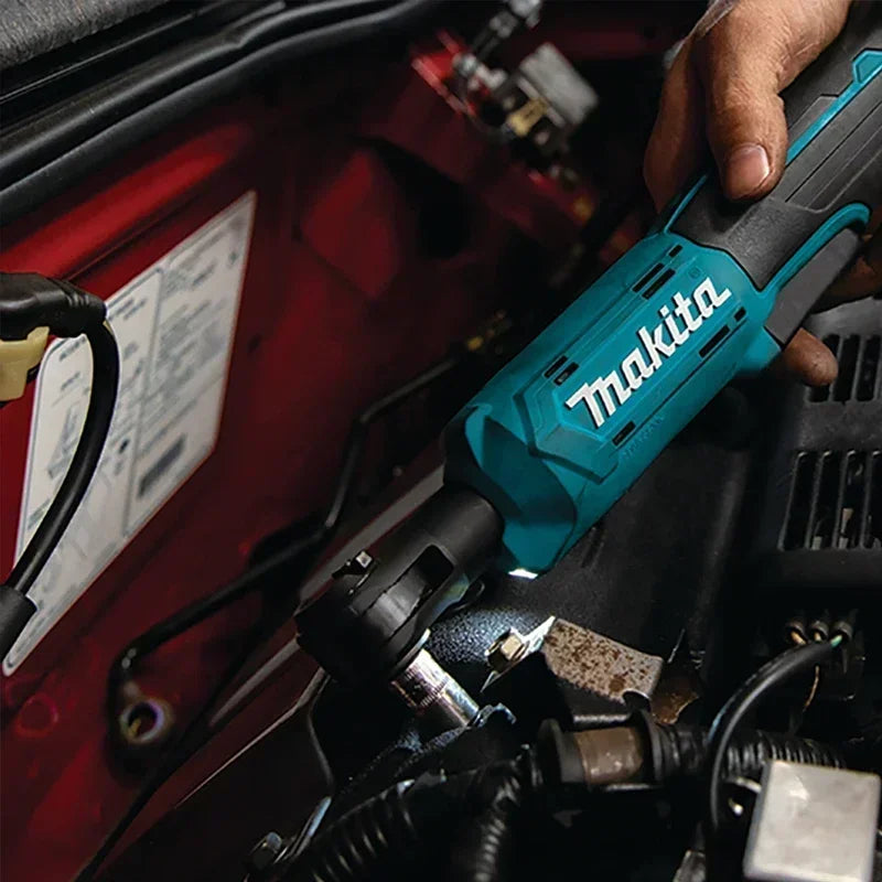 MAKITA DWR180Z 18V LXT Cordless Ratchet Wrench 6.35mm Drive 800RPM 47.5 N·m Compact Angle Wrench for Tight Spaces