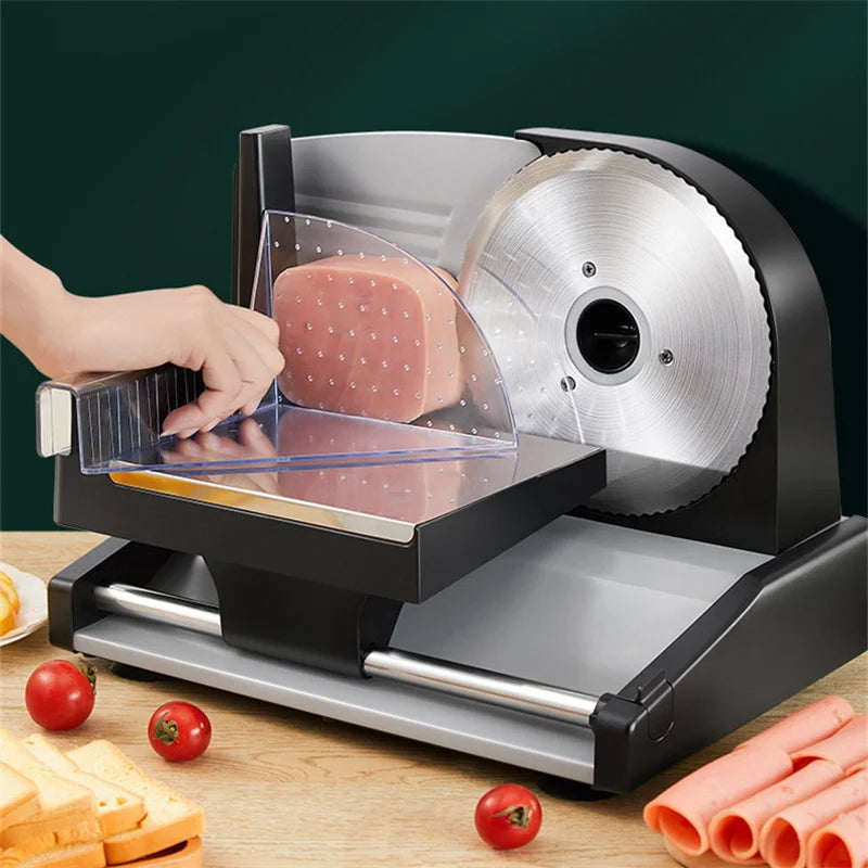 2025 Electric Food Slicer Meat Food Household Desktop Meat Slicer Lamb and Beef Slicers 0-22mm Bread Ham Meat Cutting Machine