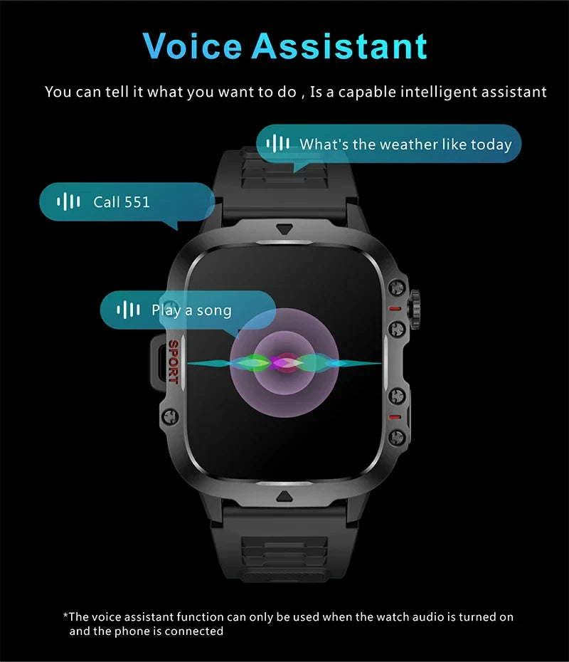 2026 New GPS Outdoor Sports Smart Watch Men Compass barometer Bluetooth call Health Monitoring Smartwatch For IOS Android Gift