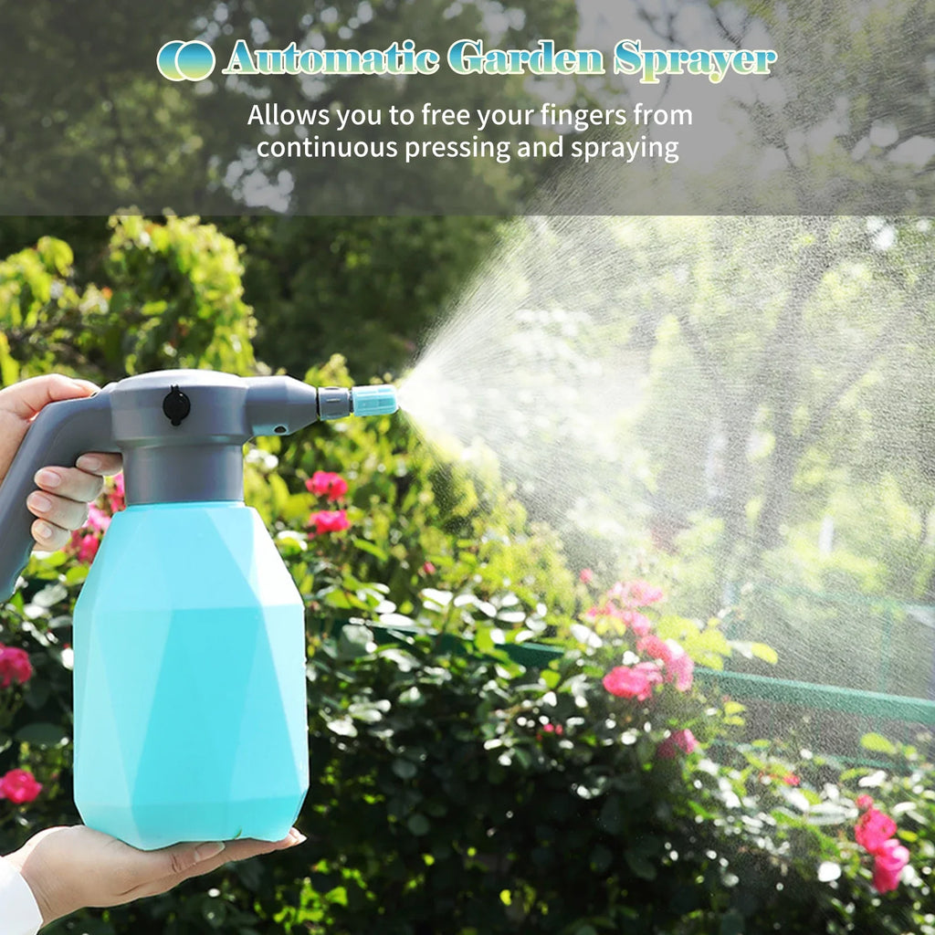 2L USB Handheld Automatic Garden Sprayer Electric Plant Mister Spray Bottle Watering Can Spritzer Adjustable Spout Plant Tools