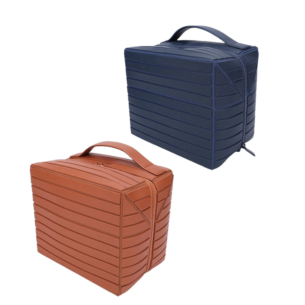 Fold Down Makeup Bag Large Capacity Water Proof Zippered Travel Cosmetic Case Toiletry Bag Zippered Toiletry Bag