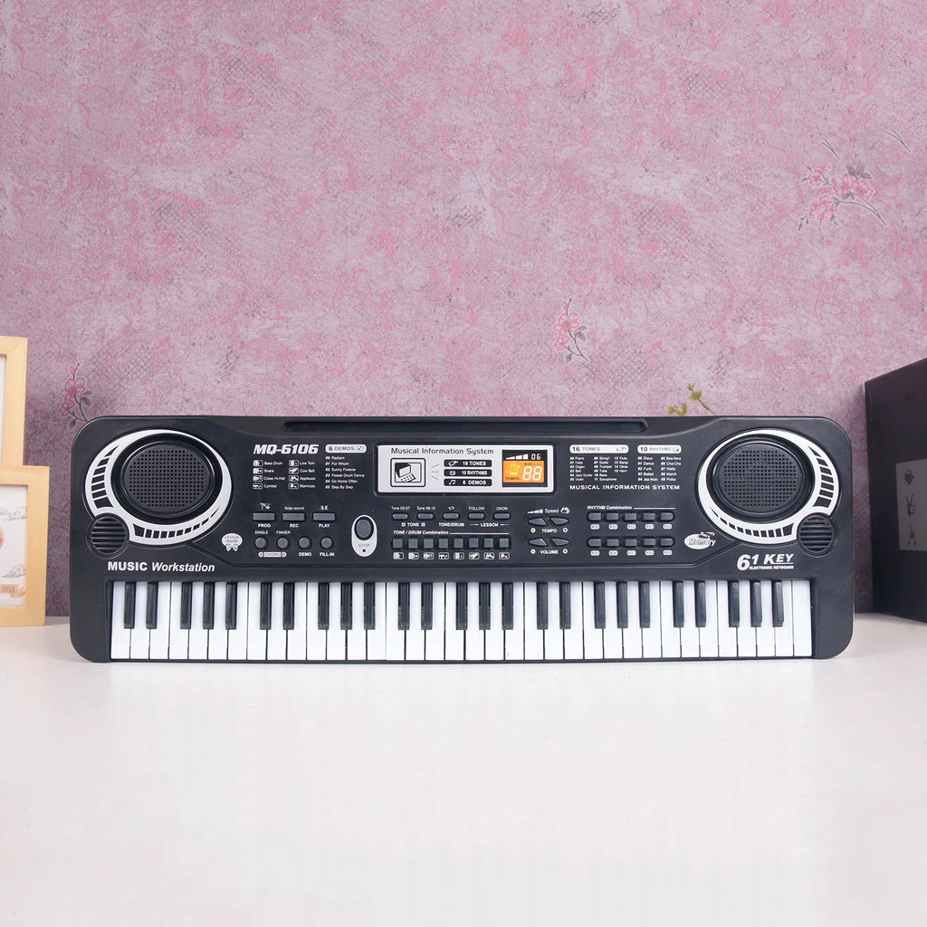 61 Keys Black Digital Music Electronic Keyboard KeyBoard Electric Piano Kids Gift Musical Instrument