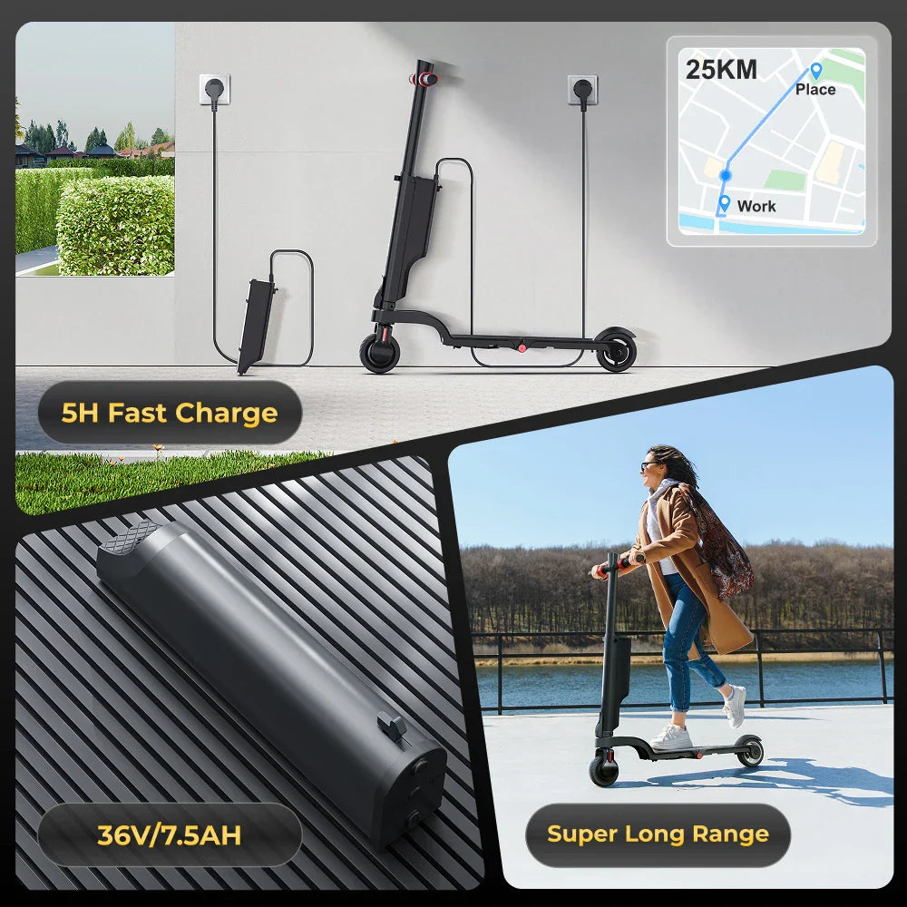 HUANCI X6 electric scooter adults Foldable electric scooters 350W scooters electric 36V 7.5A e scooter Smart APP escooters