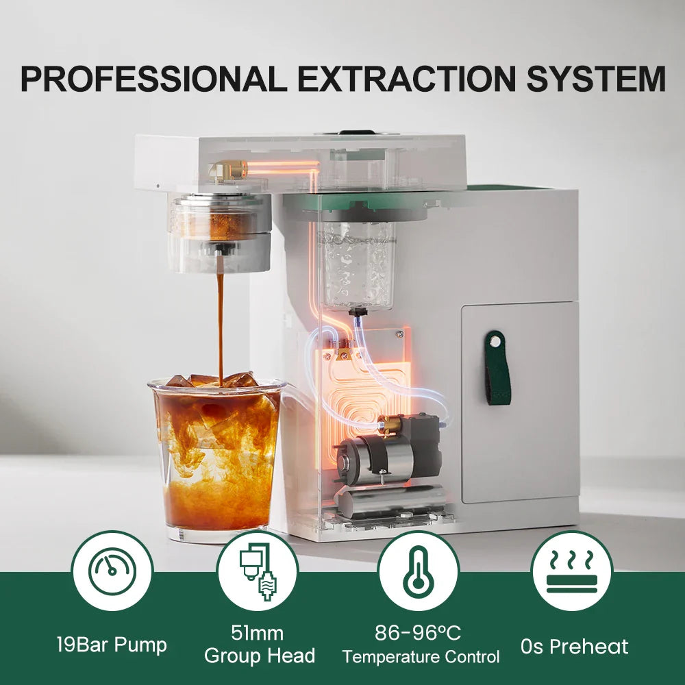 Petrus Coffee Mchine 2 in 1 Coffee Maker Grind & Brew with 22 Adjustable Grind Size Portable Coffee Maker for Home&Office 220V