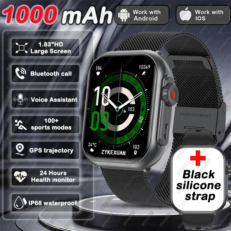 2026 Fashion Women Watch Ultra2 SE Smart Watches 1000mAh 1.85"AMOLED Full Touch Screen BT Call Smartwatch For Android IOS Ladie