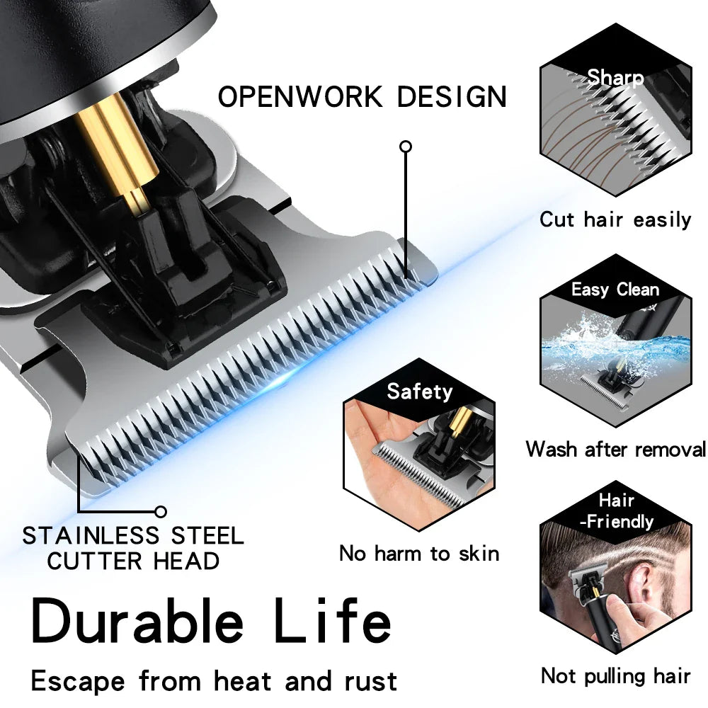 hiena Clipper Electric Hair Trimmer for men Electric shaver professional Men's Hair cutting machine Wireless barber trimmer