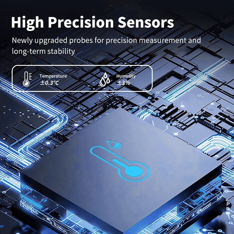 Tuya Zigbee Smart Temperature Humidity Sensor Indoor Hygrometer Thermometer Home Automation Real-time Data Works With Alexa