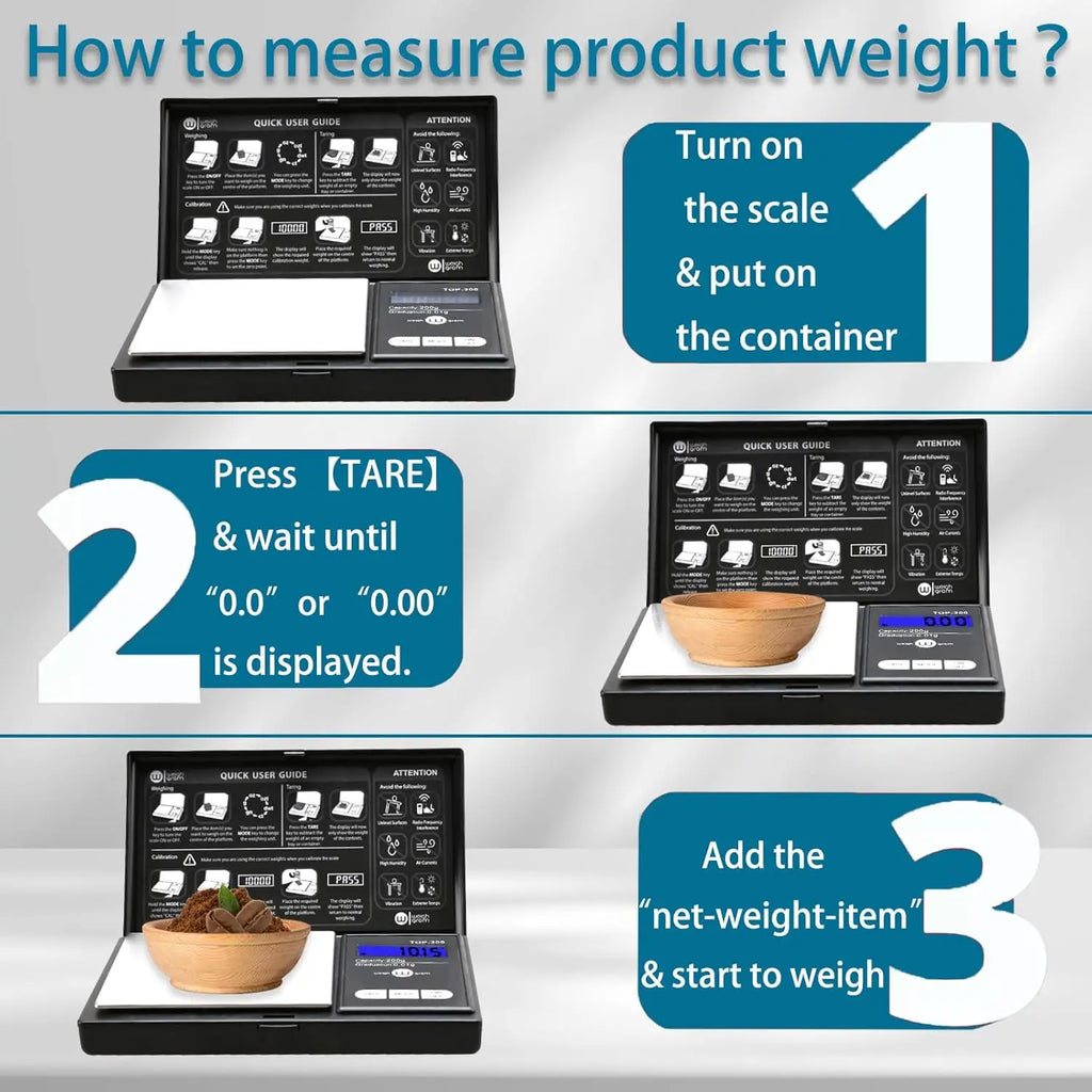 200g Digital Pocket Scale 0.01g Accuracy, Mini Food Jewelry Scale with Calibration Weight