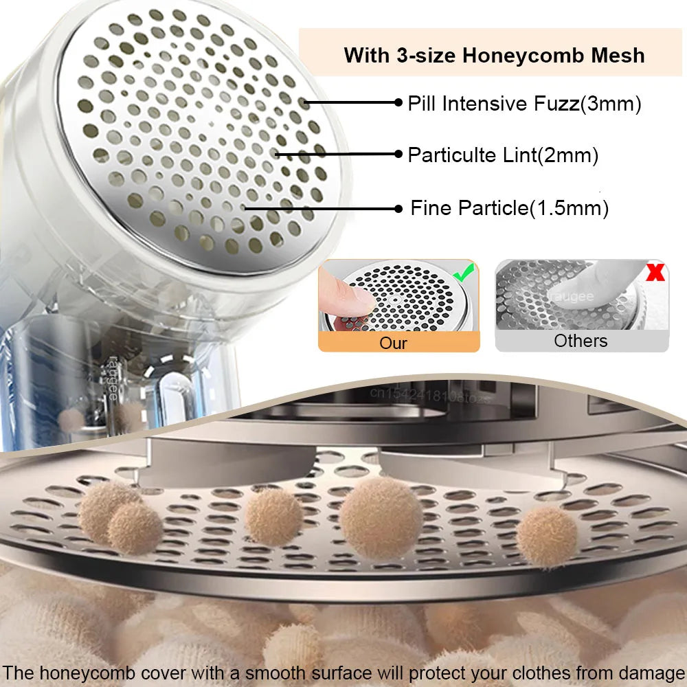 Lint Remover USB Rechargeable Electric Pellet Fluff Remover Mini Portable Sweater Hair Ball Lint Trimmer Clothes Fabric Shaver