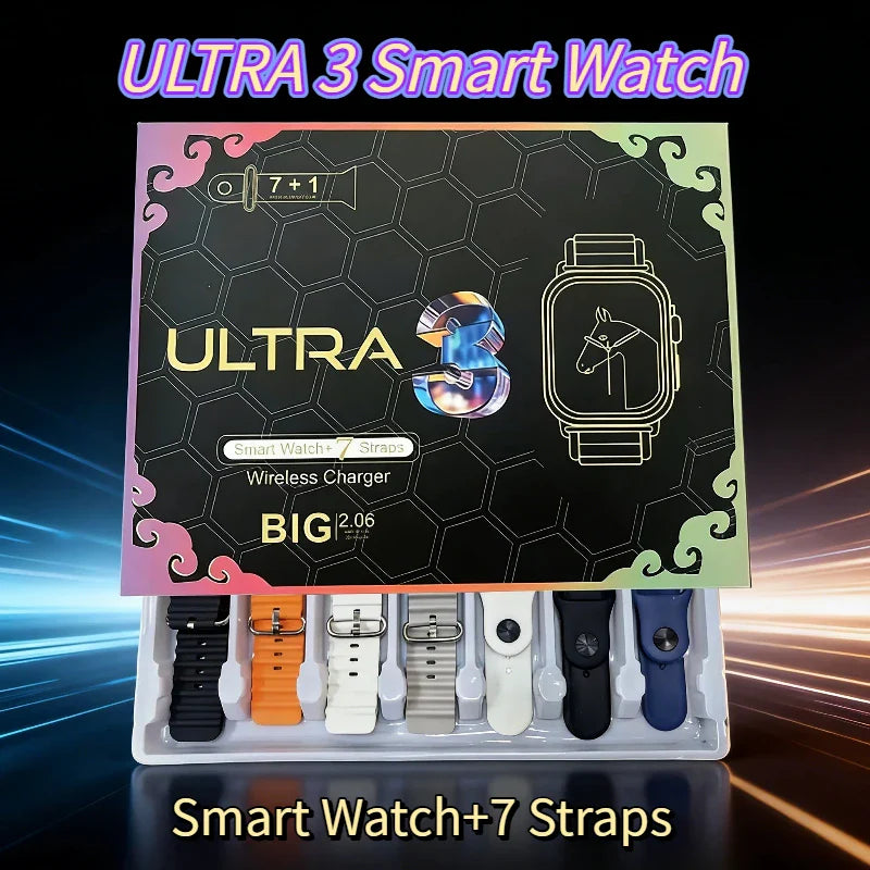 7 in 1 strap watch DT900 Support Music Wireless charging Bluetooth Calling Health & Fitness Tra Sports smart watch men and women