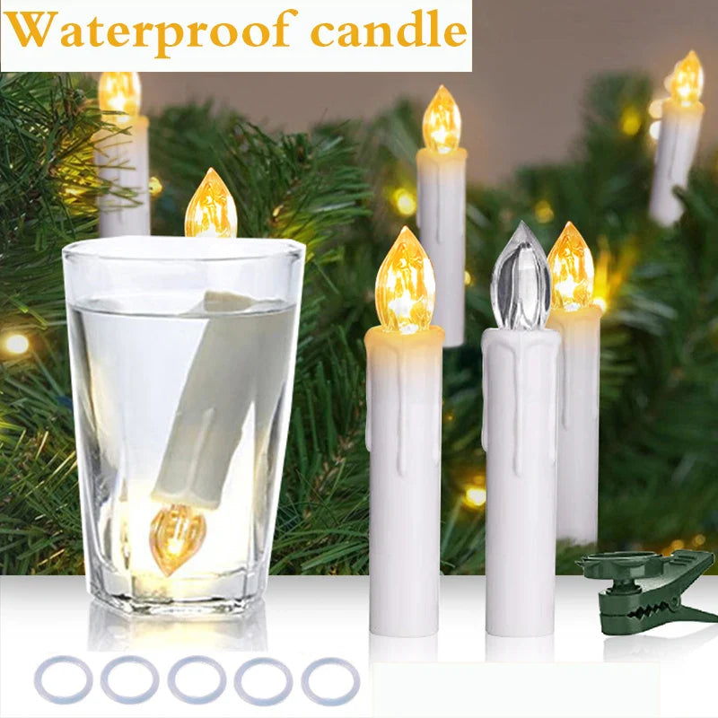 200 hours Realistic Flickering LED Candle Remote Timer for Christmas Gift Home Decor Centerpiece Wedding Artificial Flameless
